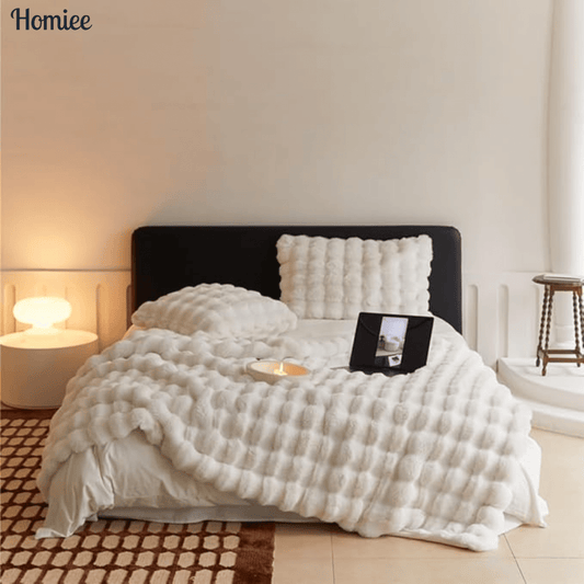 Blankiee – Ultra Soft Faux Fur Weighted Blanket - Homiee