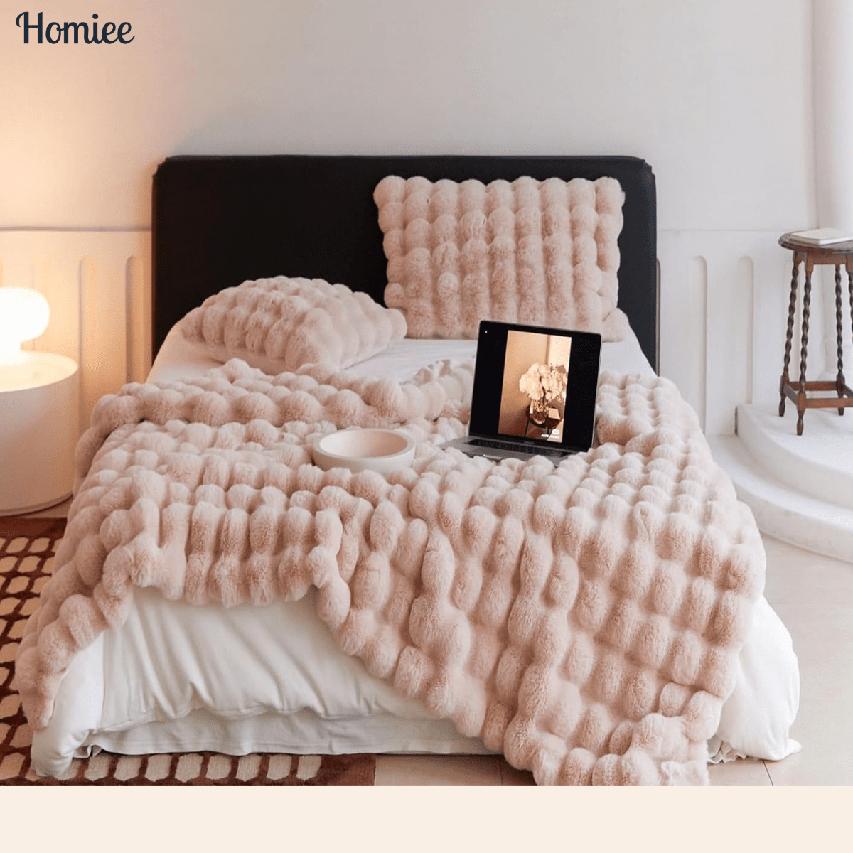 Blankiee – Ultra Soft Faux Fur Weighted Blanket - Homiee